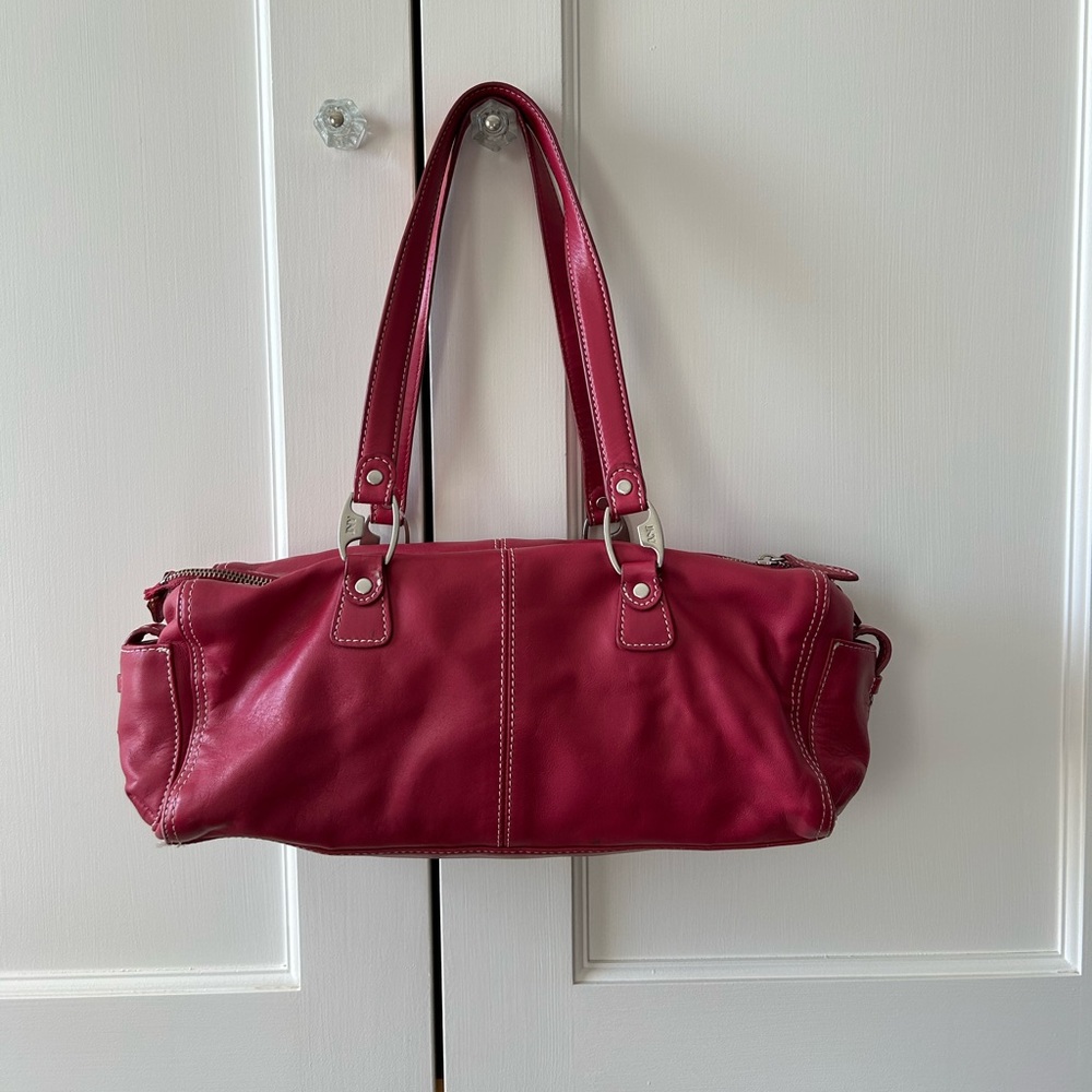Matte pink shoulder bag purse